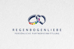 Regenbogenliebe Partnervermittlung logodesign